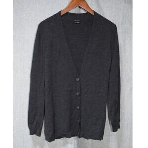 Theory Charcoal Wool Blend Button Front Cardigan Sweater Men’s Size L